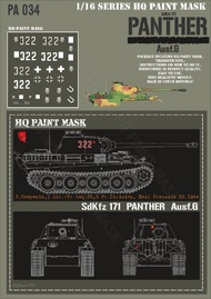  HQ-Masks  1/16 Panther G 3.Komp I Abt./Pz.Reg.31 5 Pz.Div East Prussia 10.1944 Paint Mask HQ-PA16034