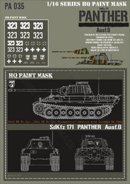 Panther G 10th SS Pz.Rgt. 10th SS Pz.Div Frundsberg Gottbus Area Germany 04.1945 Paint Mask #HQ-PA16035