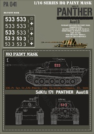  HQ-Masks  1/16 Panther G Pz.Rgt.24 130.Panzer Lehr Division Ardennes 12.1944 Paint Mask HQ-PA16041