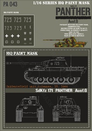  HQ-Masks  1/16 Panther G Unidentified Unit Ardennes 12.1944 Paint Mask HQ-PA16043