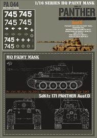 Panther D Pz.Abt.52 Rgt.39 10th Panzerbrigade Kursk July 1943 Paint Mask #HQ-PA16044