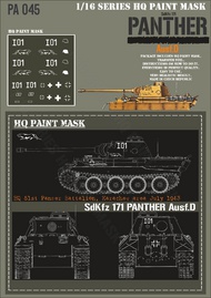  HQ-Masks  1/16 Panther D HQ 51st Panzer Battalion Karachev area July 1943 Paint Mask HQ-PA16045