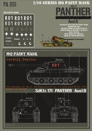 Befehls Panther G /maj.Rossmann the com.of the Fallschirm Pz.Rgt./ 1.Fallschirm Pz. Div.HG Goldap area 10.1944 Paint Mask #HQ-PA16051