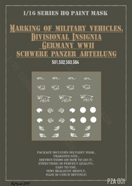 WWII German -  Schwere Heeres Panzer Abteilung 501, 502, 503, 504 Paint mask #HQ-PZA16001