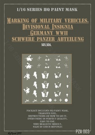 WWII German -  Schwere Heeres Panzer Abteilung 505, 506 Paint mask #HQ-PZA16003