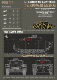  HQ-Masks  1/16 Panzer III Ausf.M Pz.Rgt.15 11 Pz. Div. Kursk July 1943 Paint Mask HQ-PZIII16012