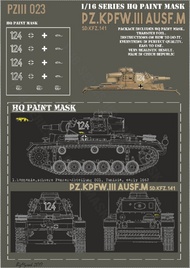 Panzer III Ausf.M 1.Komp schwere Pz.Abt.501 Tunisia early 1943 Paint Mask #HQ-PZIII16023