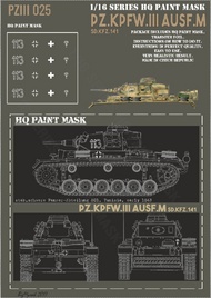 Panzer III Ausf.M stab schwere Pz.Abt.501 Tunisia early 1943 Paint Mask #HQ-PZIII16025