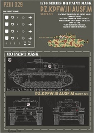 Panzer III Ausf.M Pz.Rgt.3 2 Panzer Divs Kursk 1943 Paint Mask #HQ-PZIII16029