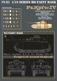  HQ-Masks  1/16 Pz.Kpfw.IV Ausf.H Pz.Reg 6 3.Pz.Div. Poland 1944-45 Paint Mask HQ-PZIV16003