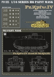 Pz.Kpfw.IV Ausf.H 5th SS Pz.Rgt. Wiking Kharkov 1943 Paint Mask #HQ-PZIV16005