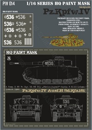  HQ-Masks  1/16 Pz.Kpfw.IV Ausf.H 5.Komp 2.SS-Pz.Rgt. 12.SS-Pz.Div. 'Hitlerjungend' - Oscha W. Kretzschmar/France 1944 Paint Mask HQ-PZIV16014