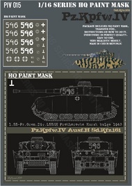  HQ-Masks  1/16 Pz.Kpfw.IV Ausf.H 1.SS-Pz.Gren.Div. LSSAH Prokhorovka Kursk 1943 Paint Mask HQ-PZIV16015