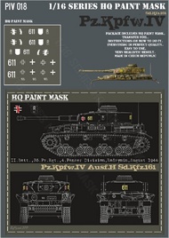  HQ-Masks  1/16 Pz.Kpfw.IV Ausf.H II.Batt. 35.Pz.Rgt. 4 Pz.Div. Radzymin Aug.1944 Paint Mask HQ-PZIV16018
