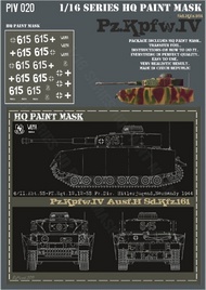  HQ-Masks  1/16 Pz.Kpfw.IV Ausf.H /Oscha Terdenge/6/II.Abt.SS-Pz.Rgt.12 12-SS Pz.Div. 'Hitlerjungend' Normandy 1944 Paint Mask HQ-PZIV16020