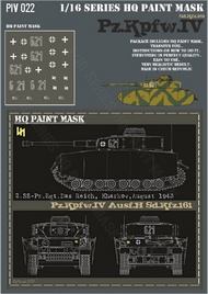 Pz.Kpfw.IV Ausf.H 2.SS-Pz.Rgt. 'Das Reich' Kharkov Aug.1943 Paint Mask #HQ-PZIV16022
