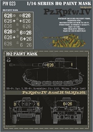 Pz.Kpfw.IV Ausf.H SS-Pz.Rgt.1 SS-Pz.Grenadier Div. LAH Milan Italy 1943 Paint Mask #HQ-PZIV16023