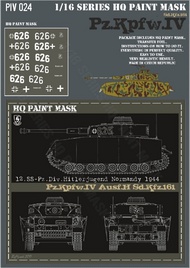 Pz.Kpfw.IV Ausf.H 12.SS-Pz.Div. 'Hitlerjungend' Normandy 1944 Paint Mask #HQ-PZIV16024