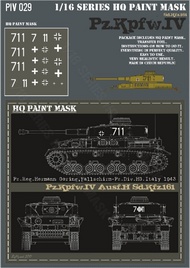 Pz.Kpfw.IV Ausf.H Pz.Reg. Hermann Goring Fallschirm-Pz.Div HG Italy 1943 Paint Mask #HQ-PZIV16029