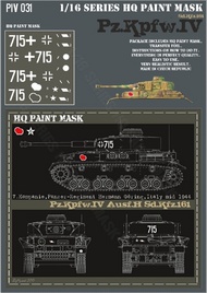  HQ-Masks  1/16 Pz.Kpfw.IV Ausf.H 7.Komp. Pz.Rgt. Hemann Goring Italy Mid 1944 Paint Mask HQ-PZIV16031