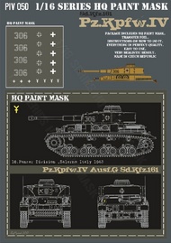 Pz.Kpfw.IV Ausf.G 16.Panzer Division Salerno Italy 1943 Paint Mask #HQ-PZIV16050