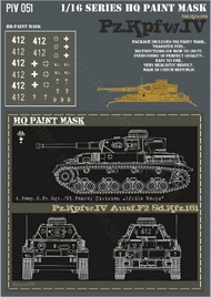 Pz.Kpfw.IV Ausf.F2 4.Komp.5.Pz.Rgt./21.Panzer DivisionAfrika Korps Paint Mask #HQ-PZIV16051