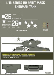 US Sherman M4A3E2 'Aquino' Paint mask #HQ-SH16011