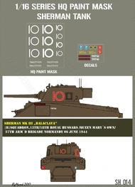 British Sherman Mk.III 'Balaclava' Paint mask #HQ-SH16014