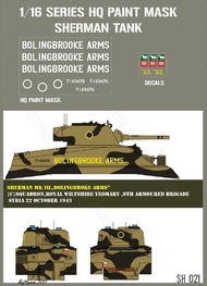 British Sherman Mk.III 'Bolingbrooke Arms' Paint mask #HQ-SH16021