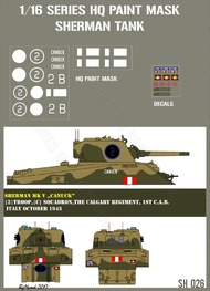 Canadian Sherman Mk.V 'Canuck' Paint mask #HQ-SH16026