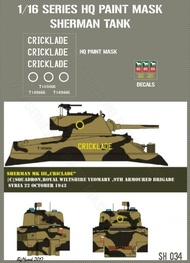 British Sherman Mk.II 'Criclade' Paint mask #HQ-SH16034