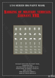  HQ-Masks  1/16 SS - Marking of Military vehicles Germany WWII Paint mask HQ-SS16004