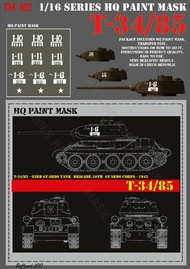  HQ-Masks  1/16 T-34/85  '1-10,1-11,1-13'63rd Guards Tank Brigade,10th Guards Corps-1945 Paint mask HQ-T3416002