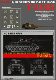 HQ-Masks  1/16 T-34/85  '27'36th Guard Tank Brigade ,4th Mechanized Corps-Summer 1944 Paint mask HQ-T3416004