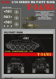  HQ-Masks  1/16 T-34/85  'P-87'Unidentified Unit -1945 Paint mask HQ-T3416006