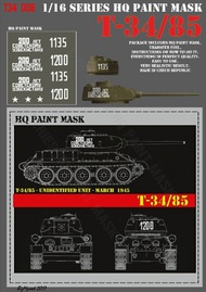 T-34/85  '200 LET' Unidentified Unit - March 1945 Paint mask #HQ-T3416008