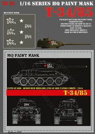  HQ-Masks  1/16 T-34/85  '244' 25th Guard Armoured Brigade,2nd Guard Tanks Corps - 1944 Paint mask HQ-T3416011