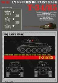  HQ-Masks  1/16 T-34/85  '318' 26th Armoured Brigade ,2nd Guard Tanks Corps - 1944 Paint mask HQ-T3416012