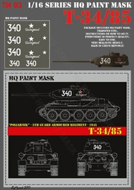  HQ-Masks  1/16 T-34/85  'POLIARNIK' 5th Guard Armoured Regiment  - 1945 Paint mask HQ-T3416013