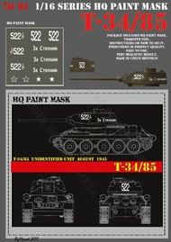  HQ-Masks  1/16 T-34/85  'ZA STALINA 522 ' Unidentified Unit August 1945 Paint mask HQ-T3416014