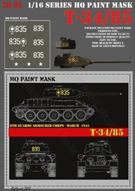 T-34/85  '835 ' 8th Guards Armoured Corps - March 1945 Paint mask #HQ-T3416015