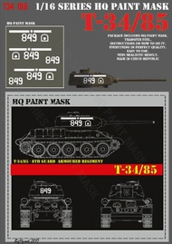 HQ-Masks  1/16 T-34/85  '849 ' 8th Guard Armoured Regiment Paint mask HQ-T3416016