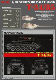  HQ-Masks  1/16 T-34/85  'LEMBITY ' 51th Tank Brigade, 3rd Byelorussian Front - East Prussia January 1945 Paint mask HQ-T3416022