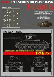  HQ-Masks  1/16 T-34/85  'T-36 '164th Tank Brigade,16th Armoured Corps - Summer 1944 Paint mask HQ-T3416023