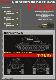  HQ-Masks  1/16 T-34/85  'VLADIMIR MOJAKOVSKIJ'Unidentified Unit Paint mask HQ-T3416024