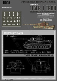  HQ-Masks  1/16 Tiger I #8 Early Production 3.Komp. Panzergruppe Meyer Anzio Sector Italy 1944 Paint Mask HQ-TI16005