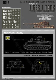Tiger I #123 Late Production schwere Pz.Abt.503 Eastern Front Spring 1944 Paint Mask #HQ-TI16012
