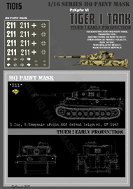 Tiger I #211 Early Production 1.Zug 2.Kompanie s.Pz.Abt.503 defend Belgorod 07.1943 Paint Mask #HQ-TI16015