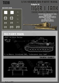 Tiger I #213 Early Production 2./s.Pz.Abt.502 Tschernowo July 1943 Lt. Otto Carius Paint Mask #HQ-TI16018
