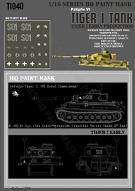  HQ-Masks  1/16 Tiger I #S01 Early Production Befehls 8./SS Pz.Rgt. 'Das Reich' Zitadelle 07 1943 Paint Mask HQ-TI16040